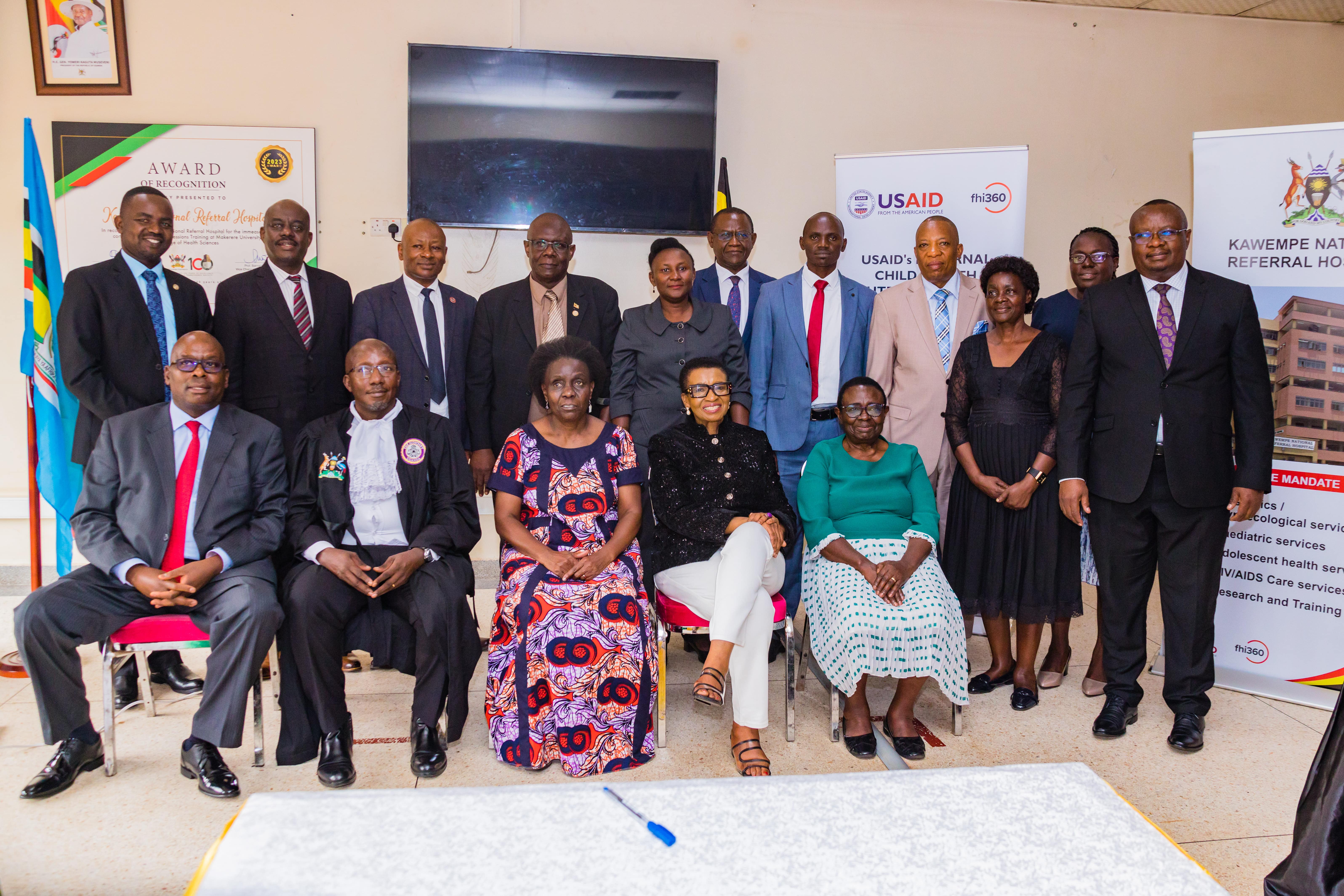 Hon. Anifa Kawooya Bangirana, as the State Minister for Health in charge of General Duties, presided over the induction of new board members at Kawempe National Referral Hospital on Tuesday, December 3rd, 2024.