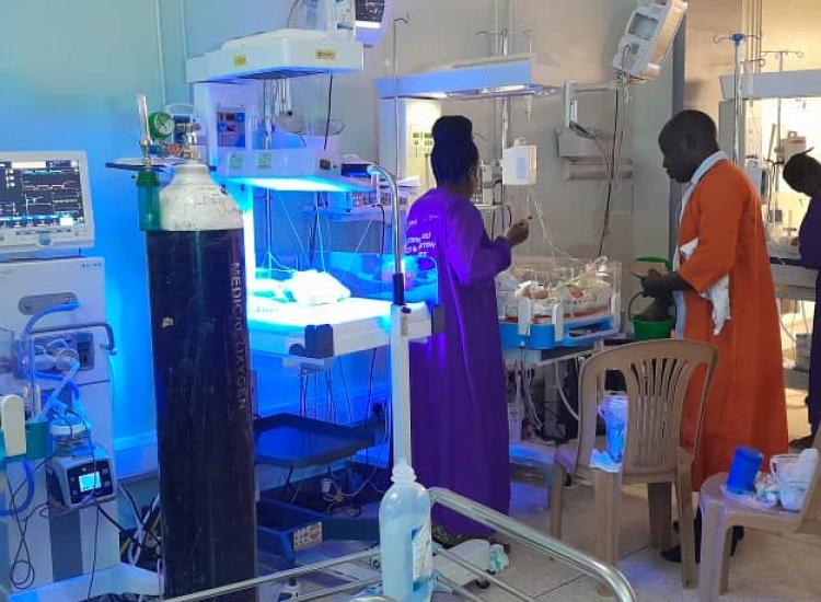  Ministry of Health officers on a site visit in NICU 